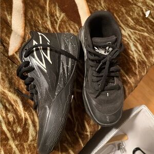 Puma Black and White Kids Sneakers